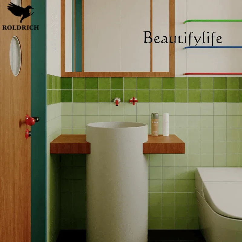 

v Умывальник для рук из искусственного камня от пола до потолка, гостиничная квартира, небольшая квартира, вертикальный умывальник