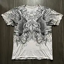 T-shirt Uomo Archaic By Affliction Glory Cross Biker Y2K S-5XL - Foto 5