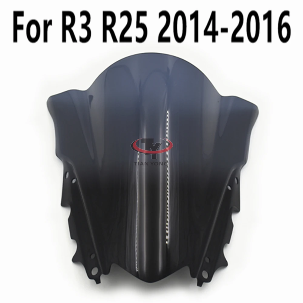 

Wind Deflectore R3 2015 Windscreen For Yamaha YZF R25 2014-2015-2016-2017-2018 Windshield Gradient Smoke Black raise