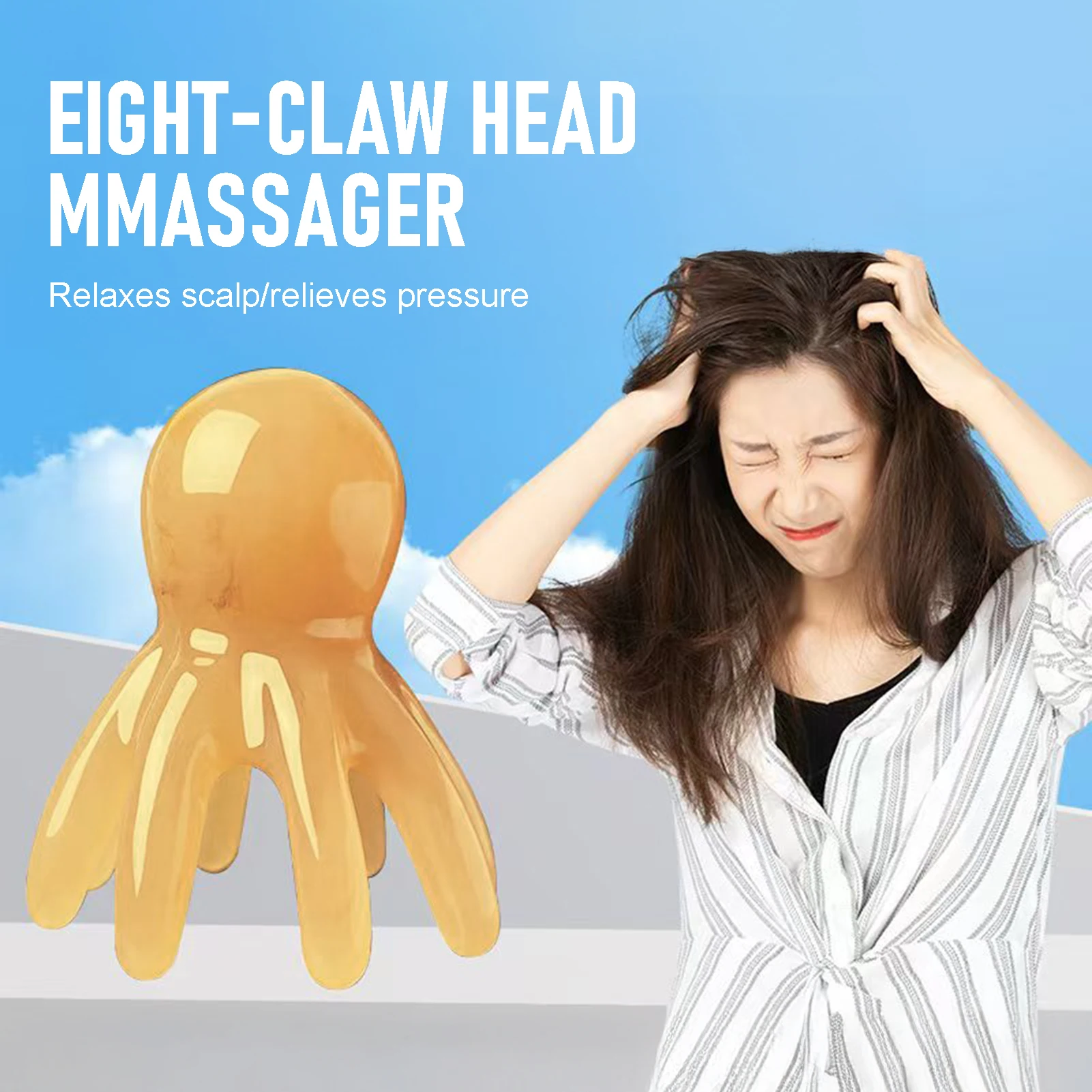 

8 Tentacles Acupressure Gua Sha Tool Gua Sha Facial Tools for Body Relaxing for Head Scalp Facial Body Massage