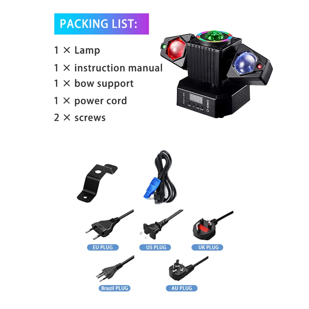 50W Disco Light Remote Control Mini LED Beam DMX512 Rotating DJ Equipment Moving Head Stage Effect For Party Club Birthday Event