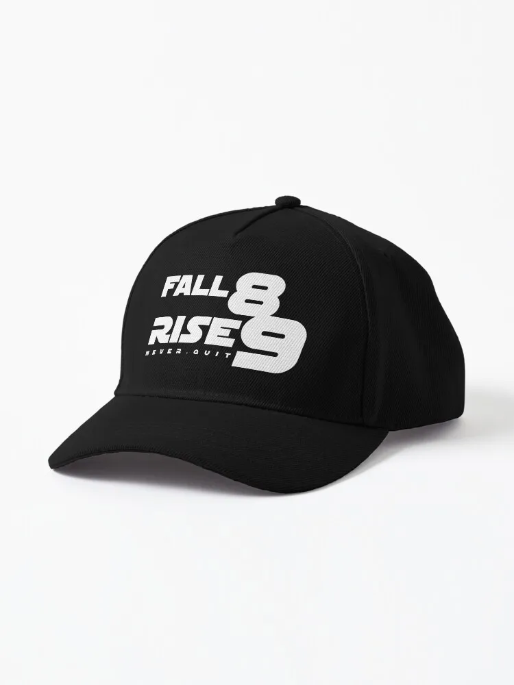 Fall eight times, rise nine quote No6 white Cotton Hats Cap Vintage Outdoor Snapback