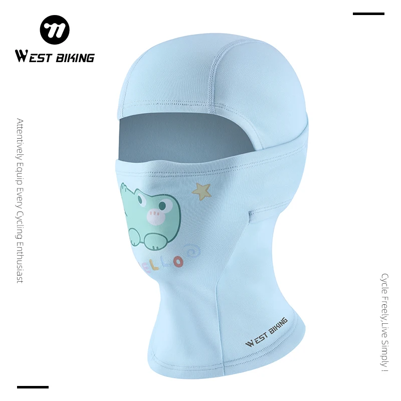 WEST BIKING Winter Fleece Kinder Sturmhaube Hut Outdoor Warm Vollgesichtsmaske Abdeckung Radfahren Ski Mützen Kältebeständige Gehörschutzkappe
