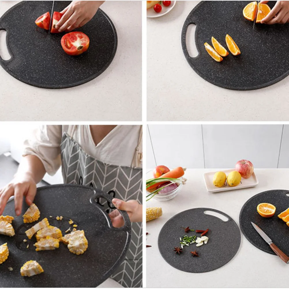 

1pc 35x08cm Chopping Block Imitation Marble Plastic Round Fruit Vegetable Cutting Board chopping board