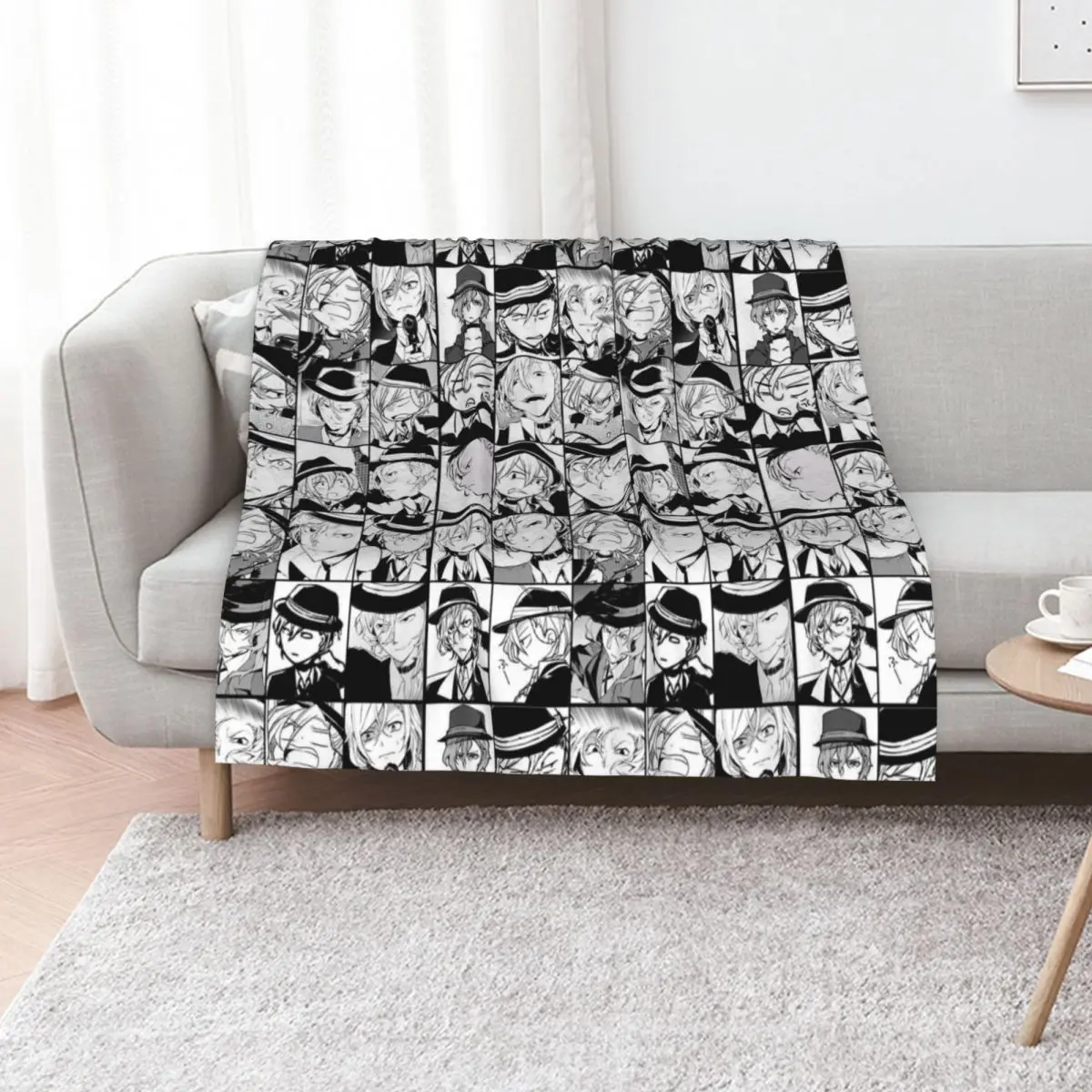 chuuya collage- manga version Throw Blanket Summer Cool Breathable Blanket for Sleeping