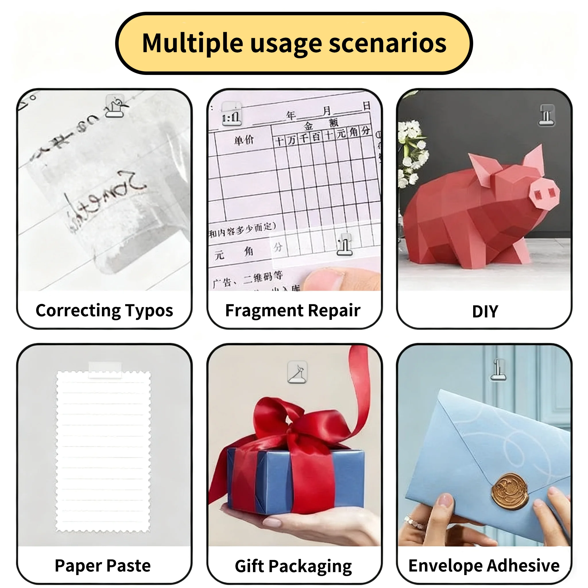 14 ROLLEN 10 mm * 13 m hochwertiges transparentes Klebeband, leicht reißbares, unsichtbares Studenten-Briefpapier für den täglichen Gebrauch, Großhandelspreise