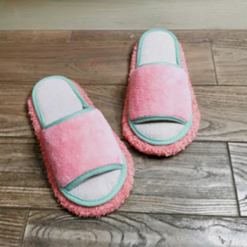 Color Open Toe/wrapped Mouth Spring and Autumn Lazy Person Floor Sweeping Cloth Cleaning Slippers Can Be Disassembled and Washed