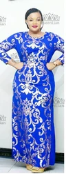 New african clothes for women Elastic Baggy Pants Party Style Dashiki Sleeve Dress For Women 02#