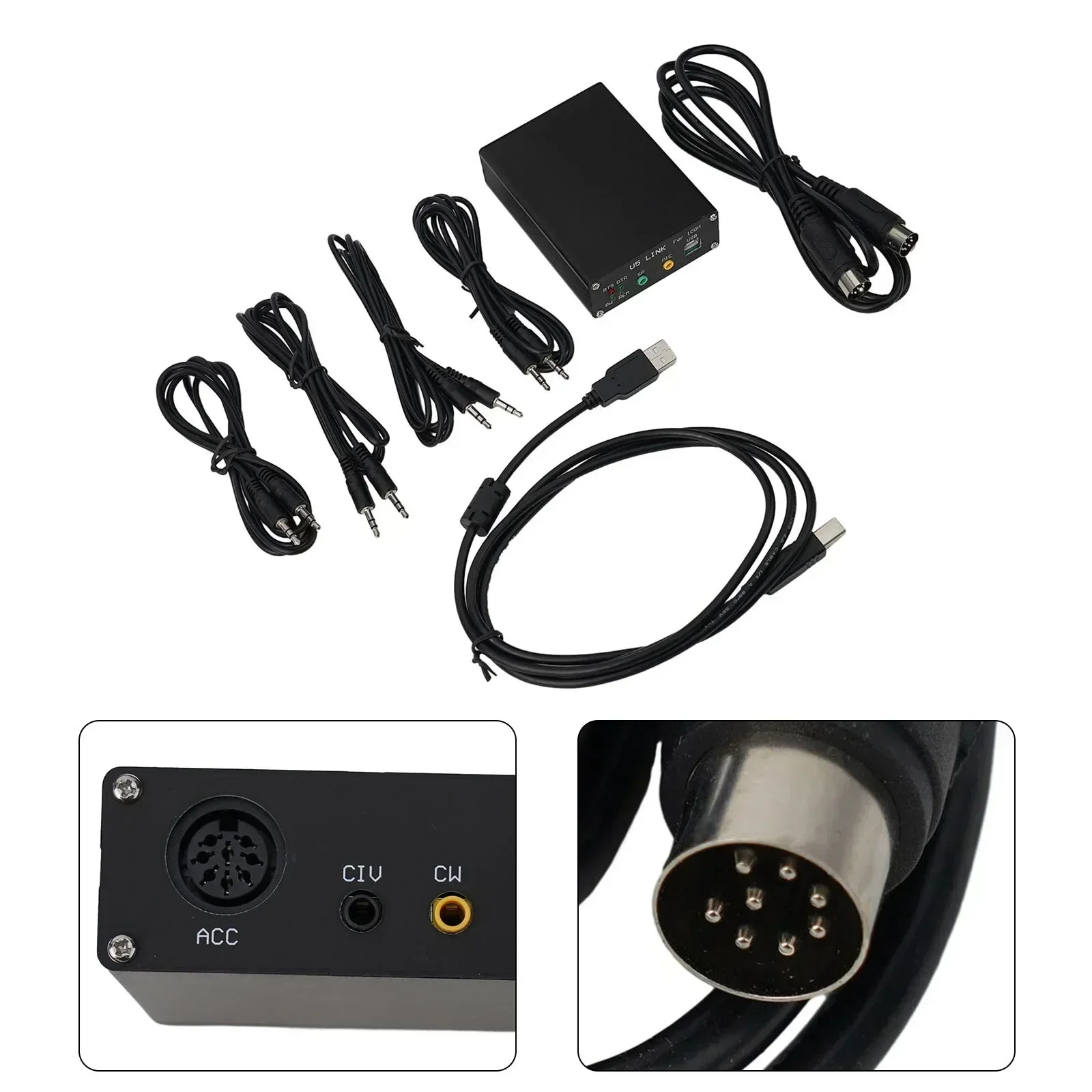 U5 Link COM Radio Connector For Radio Connector With Power Interface DIN8-DIN8 Pc66 Power Saving Box For HRD/DM780/LOGG32