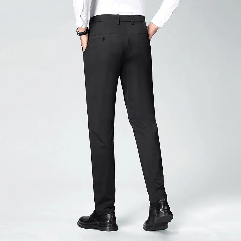 

Мужские повседневные брюки свободного кроя с прямыми штанинами, осенне-зимние драпированные широкие спортивные штаны для мужчин, удобные длинные брюки, деловые брюки