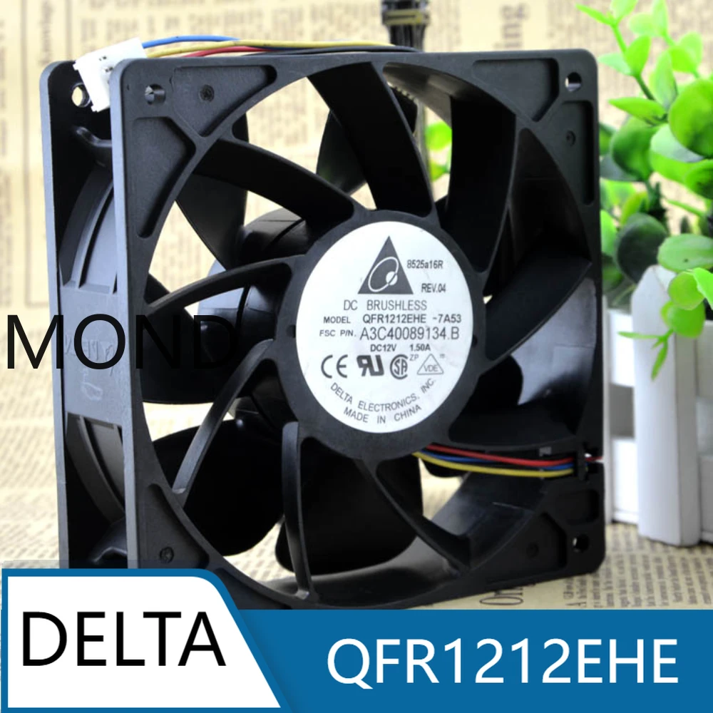 

QFR1212EHE 1.5A Brand New Delta Cooling Fan 12038 12V Violent Fan 4-pin PWM Fan