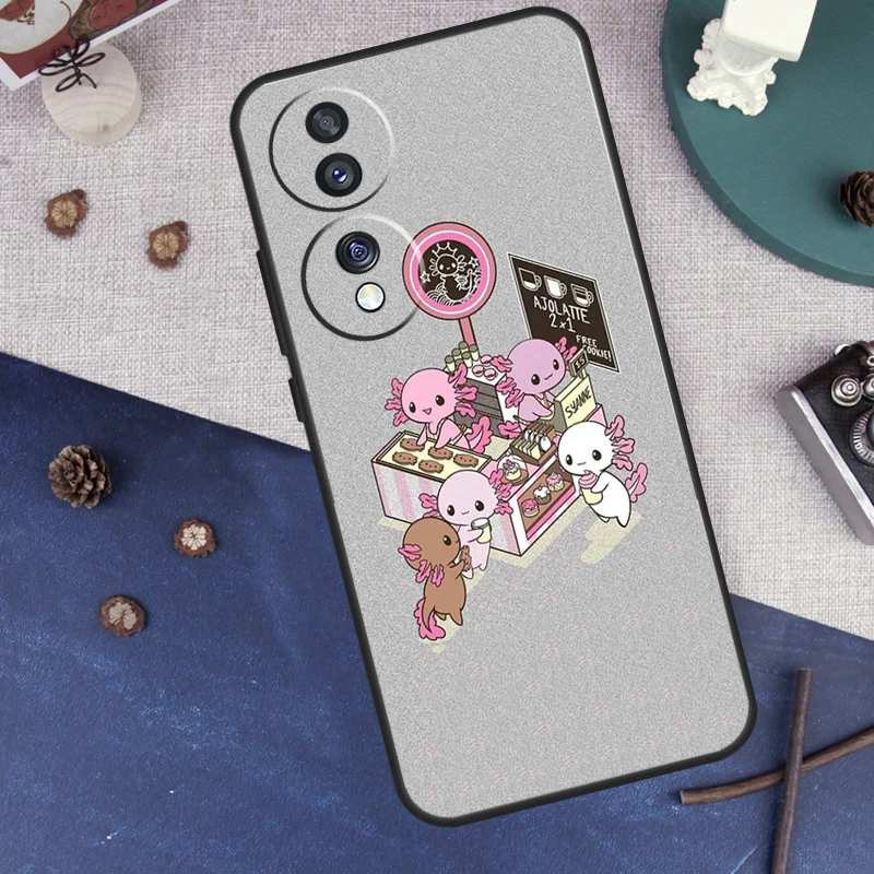 Cute Animal Axolotl For Huawei P30 Pro P20 P40 P50 P Smart Nova 5T Honor Magic 5 Lite X8 X9a 50 70 Phone Case