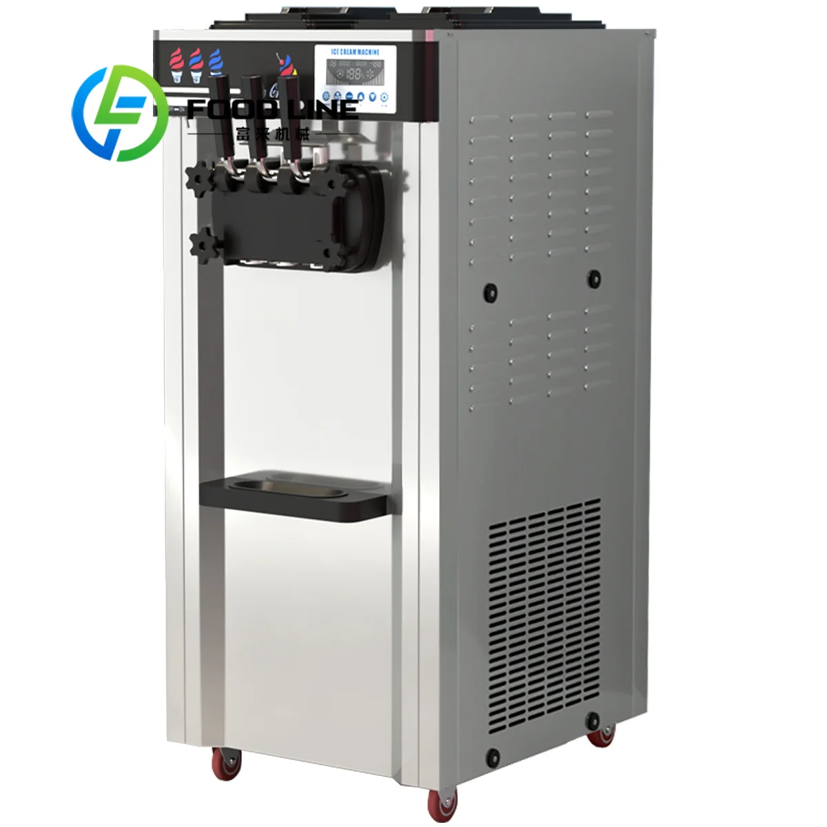Soft Ice Cream Machine Adjustable Dispensing Speed Controls Single Ice Cream Serving Weight For Standardized Shop Sales Portions