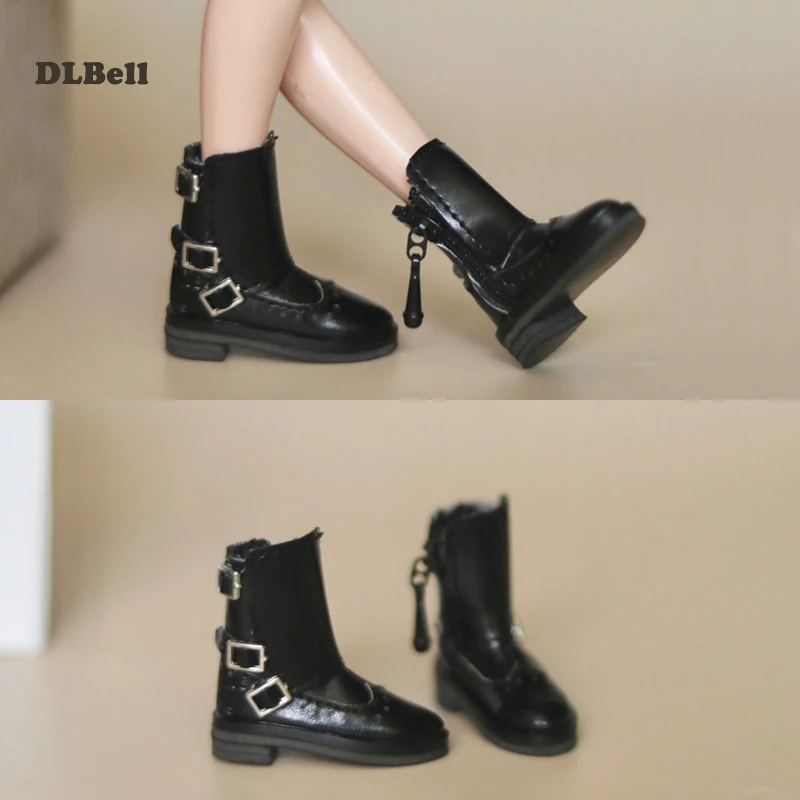 

1 Pair New Handmade Blythe Doll Classic Shoes PU Leather Ankle Boots Suitable For Blyth, Barbie, Pullip, Azone, Ob24,1/6 Dolls