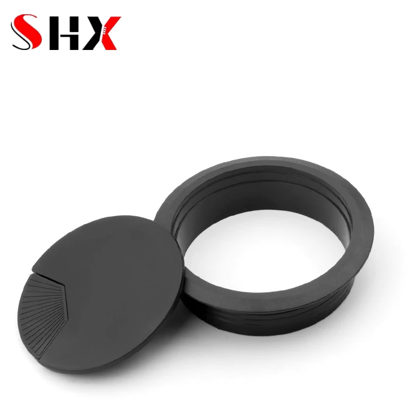 5pcs 35mm 50mm 53mm 60mm 80mm PC Computer Desk Plastic Grommet Table Cable Tidy Wire Hole Cover Cap Plug