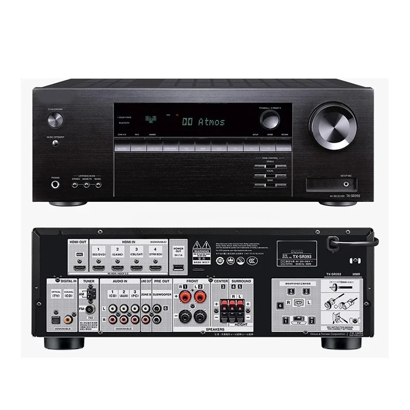 

Для TX-SR393 465 Вт Bluetooth 4,2-канальный аудиоусилитель мощности 220 В AV усилитель динамик с дистанционным управлением Поддержка FM USB HDMI выход