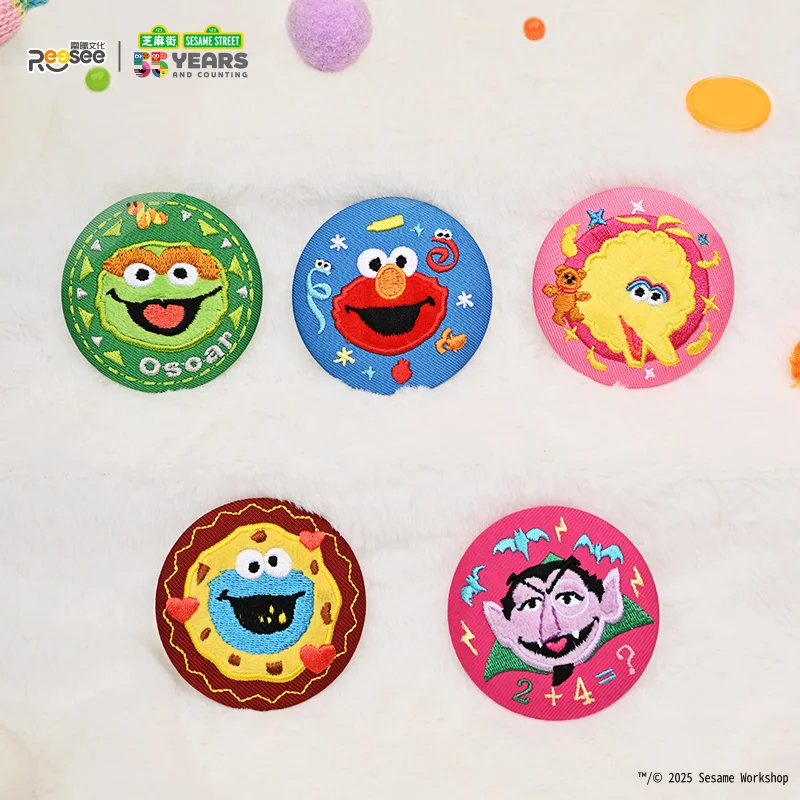 Bolsa Sorpresa con Insignia Bordada de Sesame Street, 16 Estilos de Parches de Tela, Lindo Broche Coleccionable de Regalo