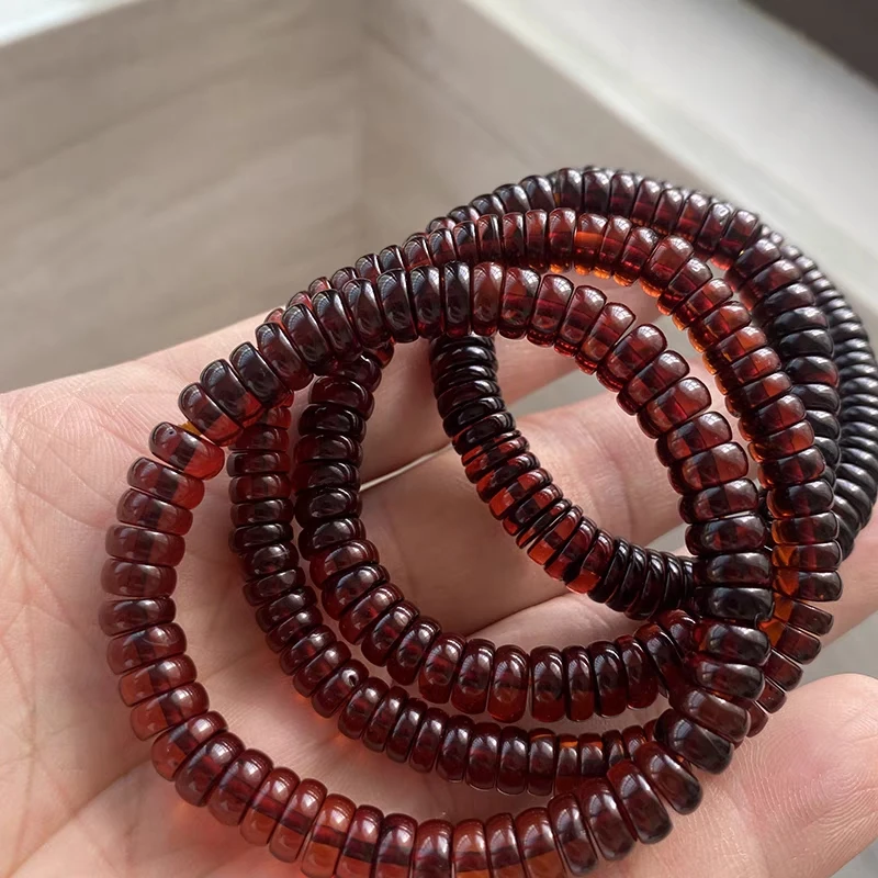 Natural Blood Red Amber Beads Bracelet 8mm Women Men Fashion Amber Healing Stone Amber Rare AAAAA