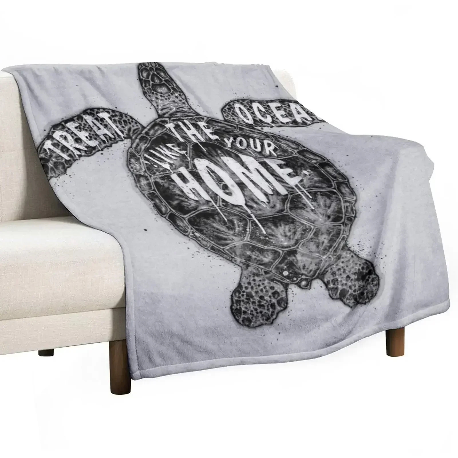 OCEAN OMEGA (MONOCHROME) Throw Blanket funny gift Camping Single Plaid on the sofa Blankets