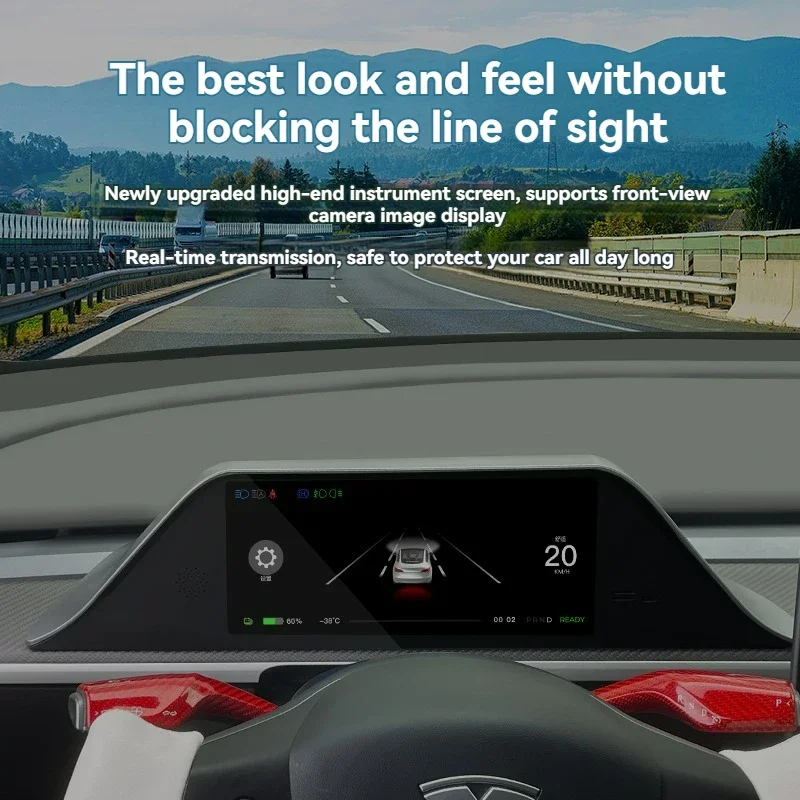 8.9" Head-Up Display Instrument Cluster Dashboard Display Touchscreen for Model 3 Y