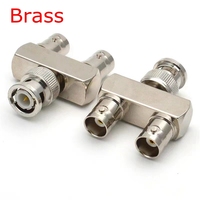 1Pcs Q9 BNC Male Plug To 2x Double BNC Female Connector BNC Male To 2x Dual Female Tee Type 3Way Splitter Type Y Coax RF Adapter