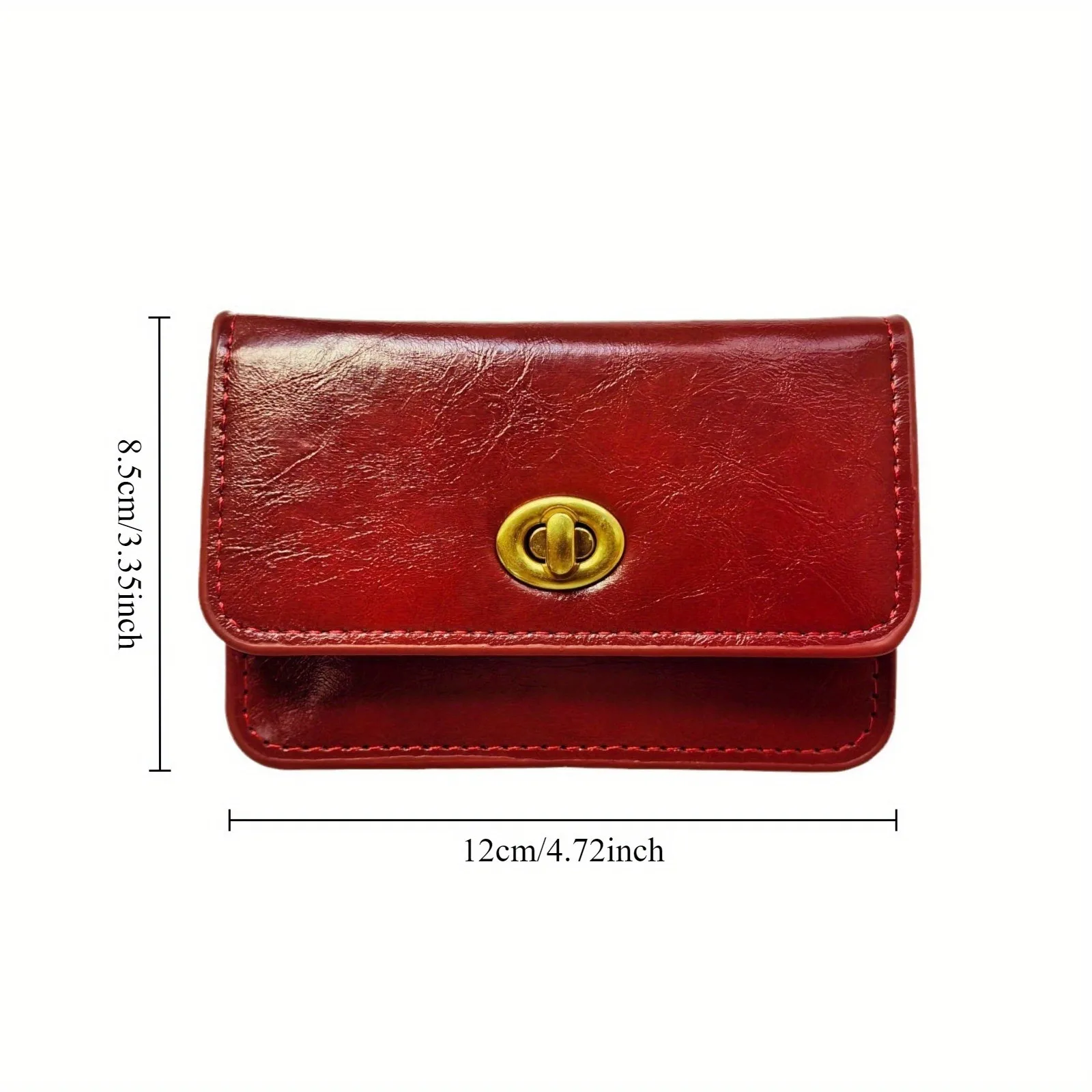 กระเป๋าใส่เหรียญ PU สไตล์วินเทจ, กระเป๋าสตางค์ขนาดเล็ก, กระเป๋าใส่เหรียญขนาดเล็กพร้อมที่ใส่การ์ด, เครื่องประดับแฟชั่นสตรี, กระเป๋าใส่บัตรขนาดเล็ก