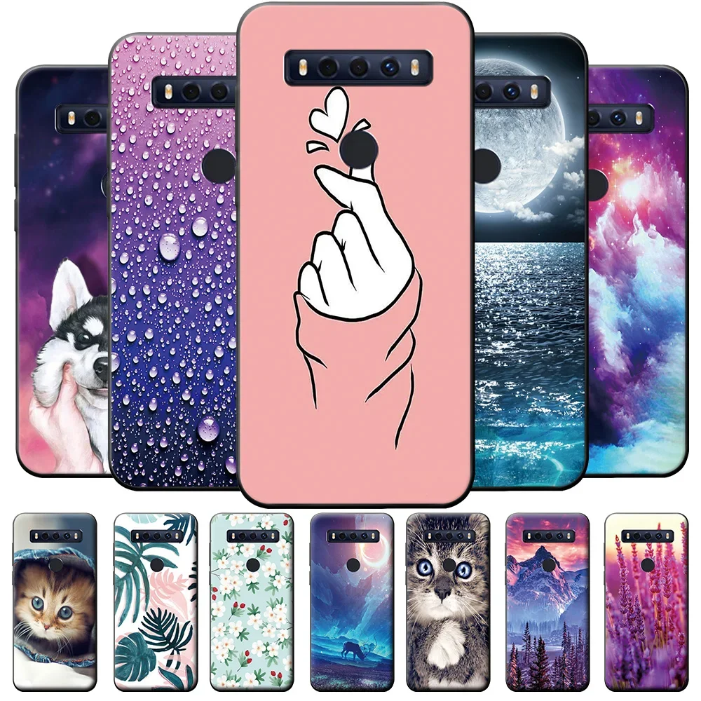 Para TCL 10 SE funda TCL 10 SE T766H T766U funda pintada de lujo de silicona suave contraportada para TCL10 SE funda de teléfono TCL 10SE Fundas
