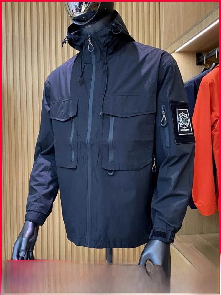 

Waterproof Outdoor Workwear Jaet American Sle Autumn Winter Hooded Multi-ket Loose Large Size Breathable Mountain Coat