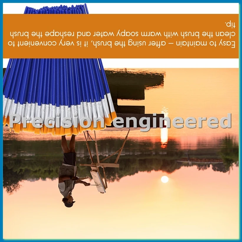 

100 Pcs Flat Paint Brushes,Small Brush Bulk for Detail Painting,Nylon Hair Brushes Acrylic Oil Watercolor-A33R