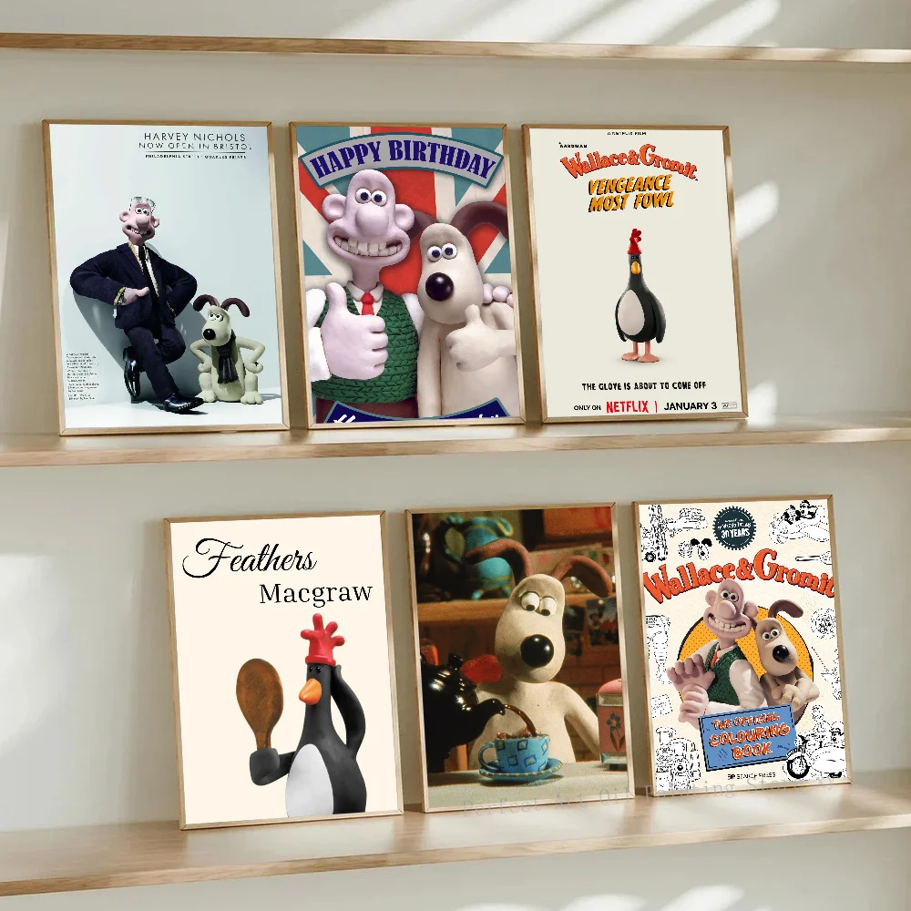 WallaceS-Cutes-Gromit Poster Paper Printing Home Living Room Entrance Restaurant Cafe Art Painting Decoration