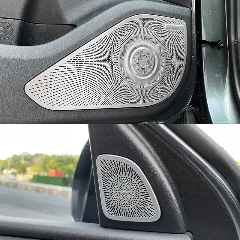 Interior Door Audio Speaker Trim Bezel Cover Garnish For Hyundai Tucson NX4 2021 2022 2023 Door Loudspeaker Cover Accessories