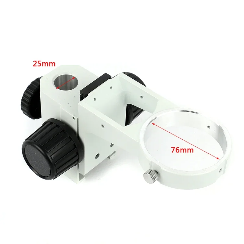 76mm regulowany uchwyt głowicy mikroskopu stereo z regulacją ostrości trójokularowy lornetka stołowa stojak na mikroskop Focus Supporter