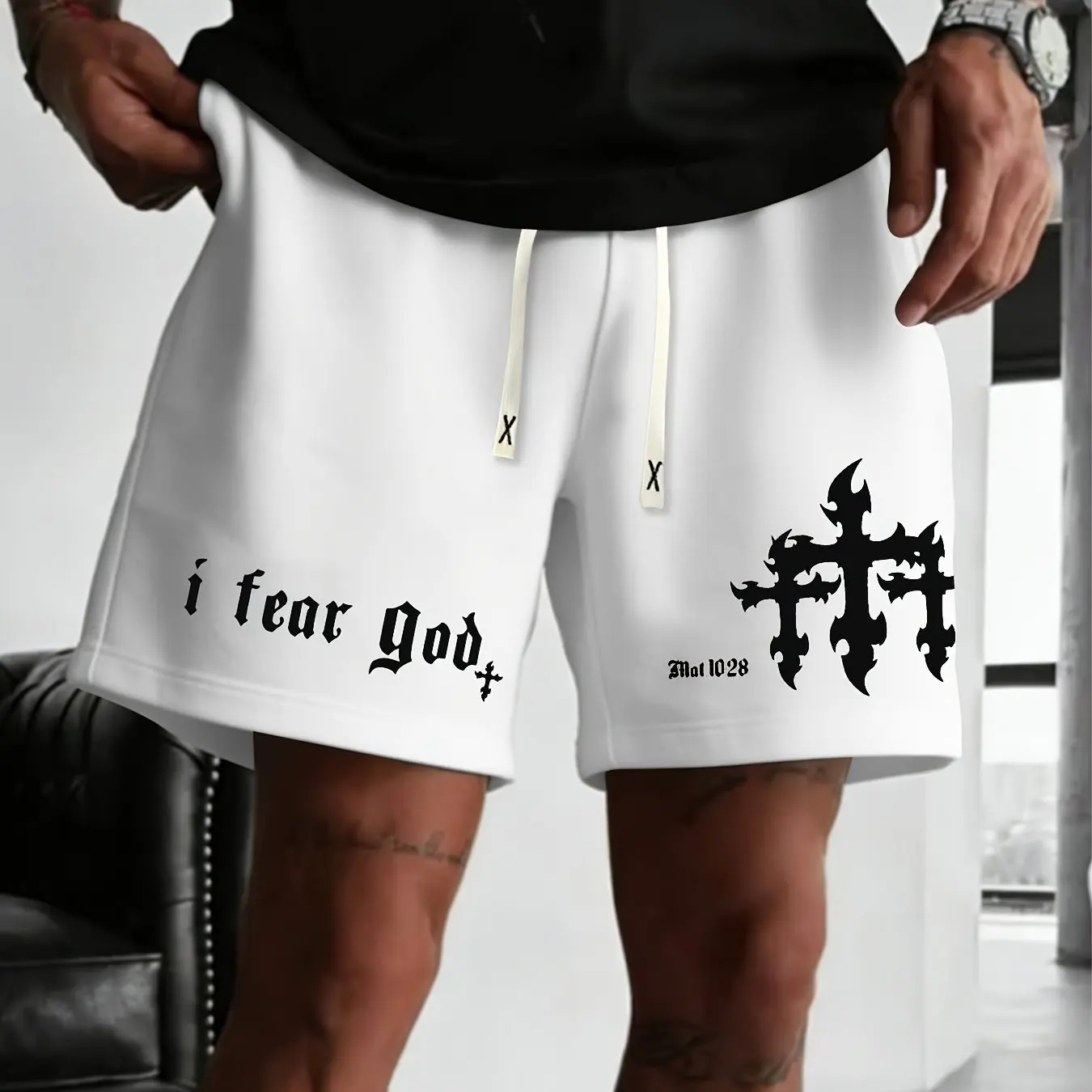 

Мужские летние шорты с завязками на талии, подходящие для повседневного спорта