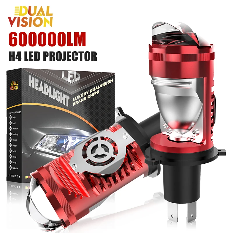 

H4 Линза проектора Светодиодные автомобильные фары 600000LM 800W CANBUS Turbo Авто Лампа H4 Светодиодная лампа для мотоцикла Высокая низкая лампа 12 В 24 В 6000 К