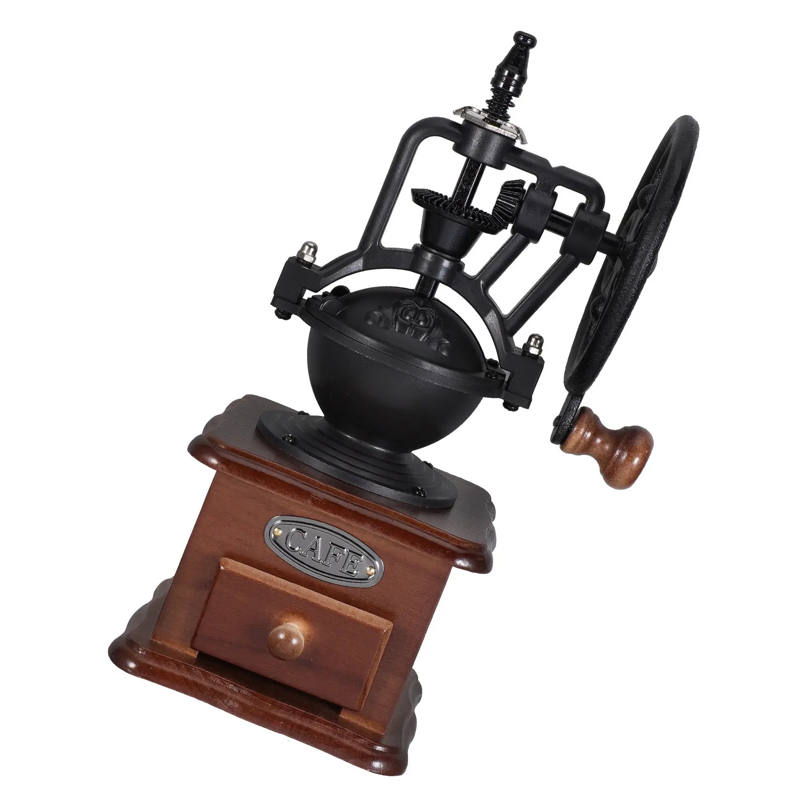 

Ручная кофемолка деревянная, маленькая, с ручным приводом, для кухни, компактная, портативная, для путешествий, ультратонкое помоление кофейных зерен