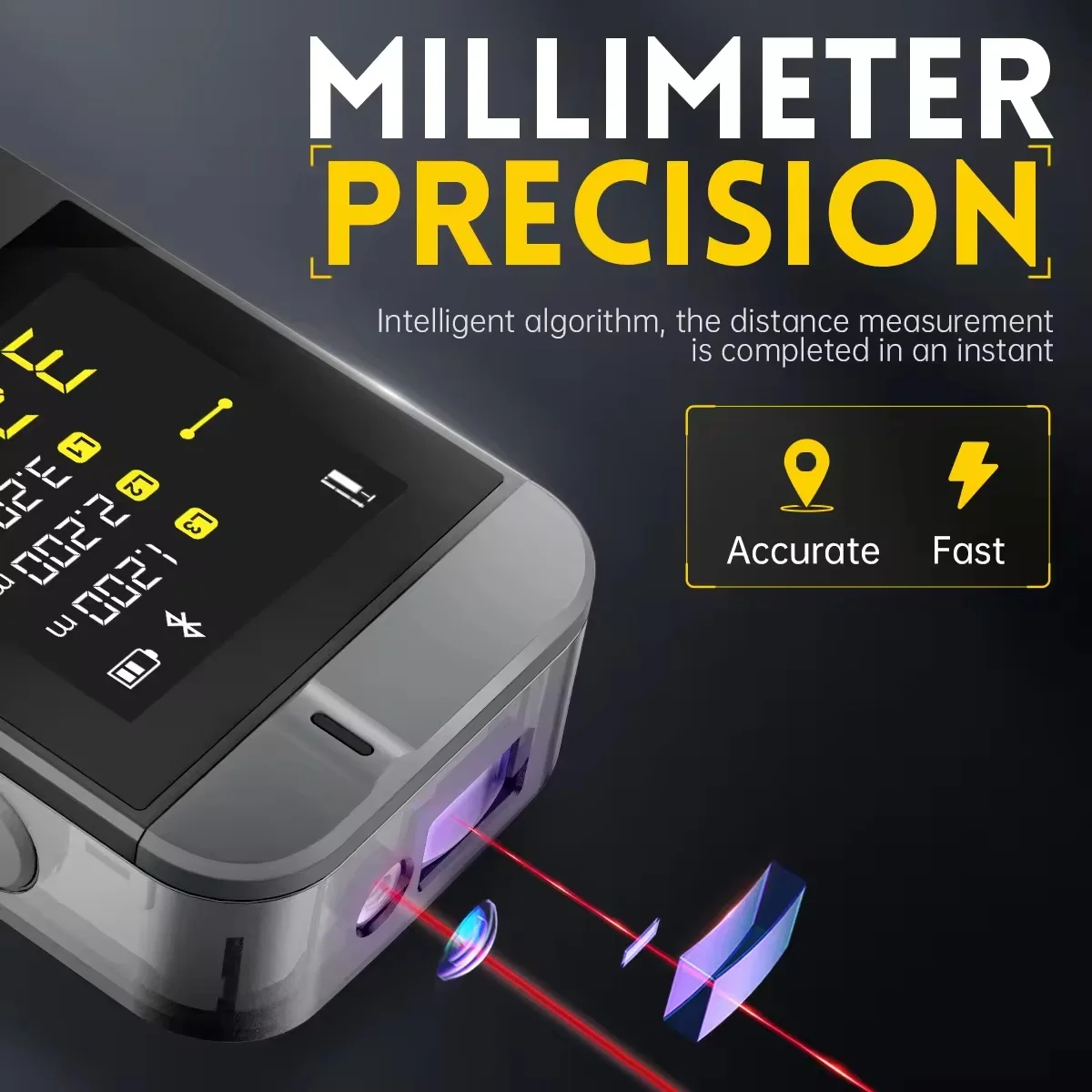 Imagem -04 - Laser Rangefinder Fita Métrica Distância Medidor Construção Decoração Roleta Usada Conecte-se ao Aplicativo para Desenhar 40m Fnirsi-ir40