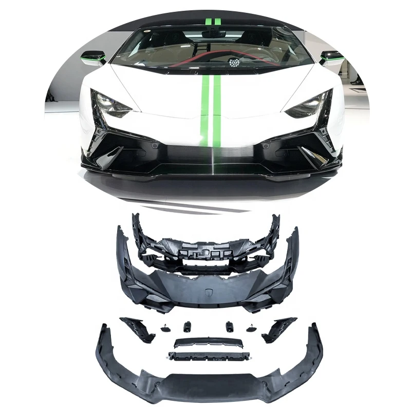 

PP Plastic Car Bumpers Front Lip 2024 Tecnica Conversion Kit Bodykit for Huracan Tecnica 2014-2023 Body Kit