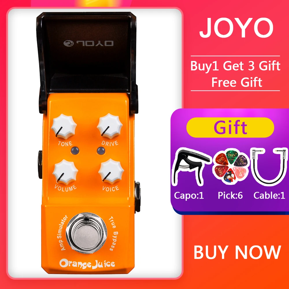 

JOYO JF-310 Guitar Amplifier Simulator Classic Rock Punk Electric Guitar Overdrive Effect Pedal True Bypass Guitar Accessories