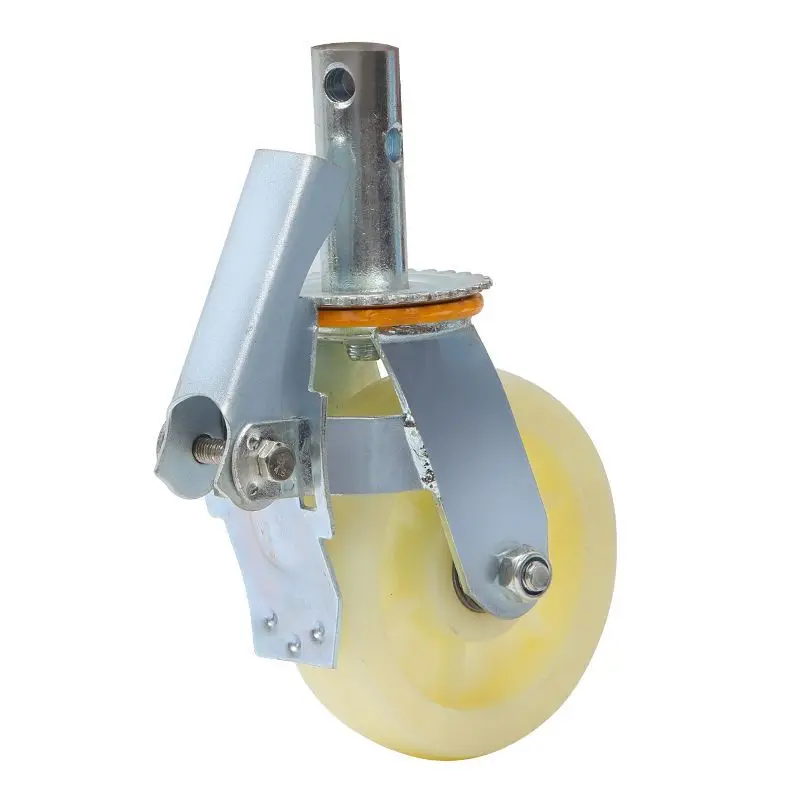 6 inch casters mobile rack wheels heavy duty scaffolding wheels universal brake nylon wear resistant casters
