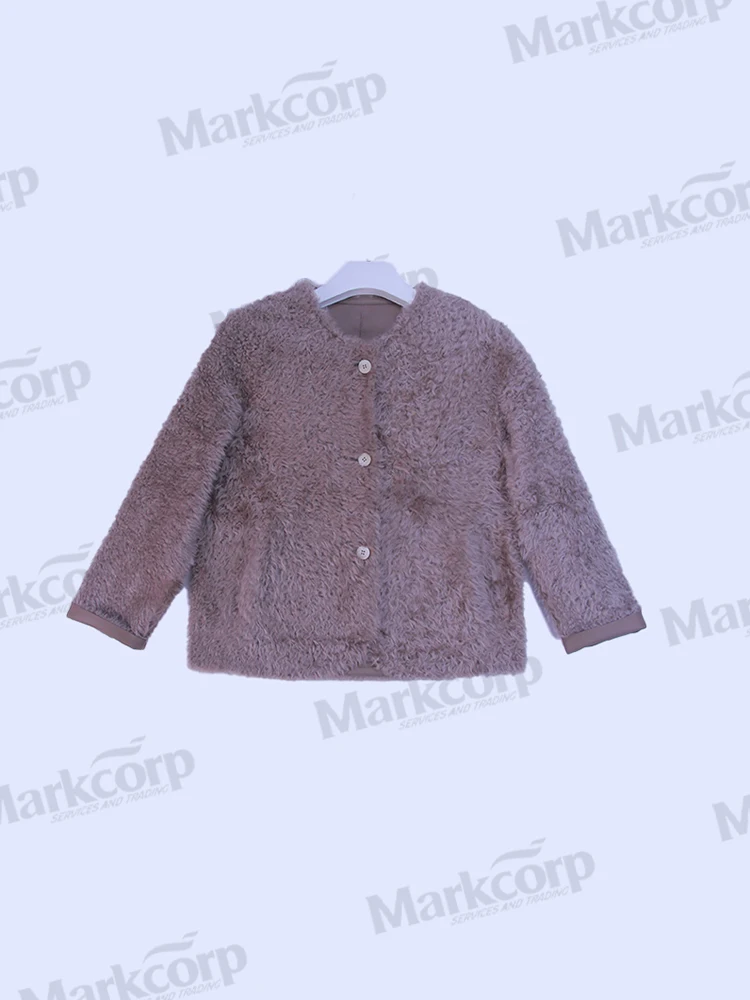 【 Markcorp 】 Fashion Fur Jacket Spanish Lagon Half Roll Wool