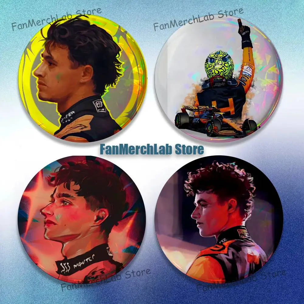 

Racing LandoS N-NorriS Badge Cartoon Figure Brooches Cute Enamel Pins for Jewelry Backpack Accessories Gifts