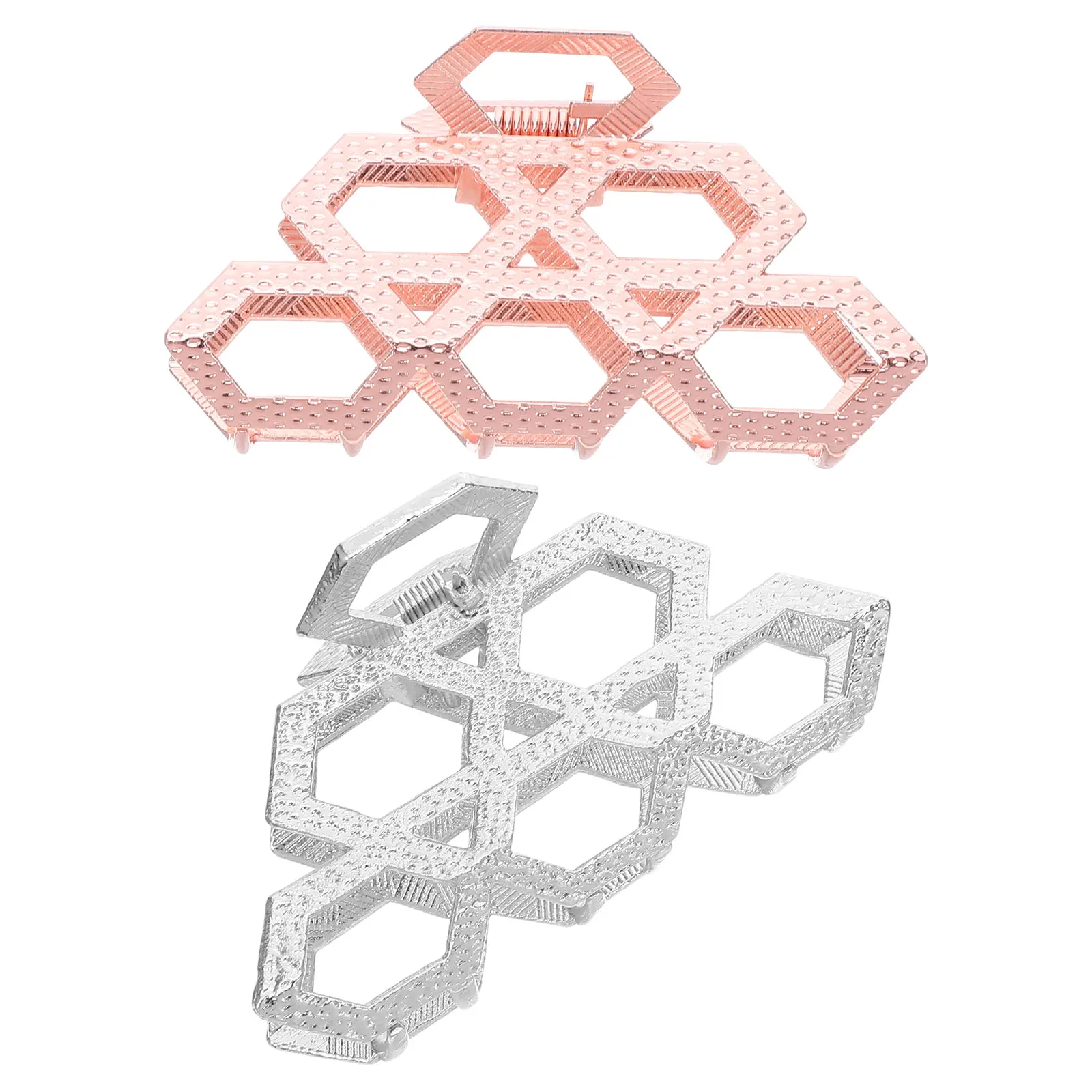 

2 шт., винтажные металлические заколки для волос, полые заколки с геометрическим рисунком, нескользящая прическа, держатель для булочек для женщин, большая заколка для толстых волос