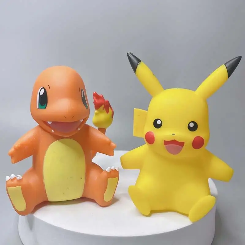 Pokemon Anime Peripherals Pikachu Eevee Bulbasaur Charmander Mimikyu Model Doll Action Figure Birthday Gift