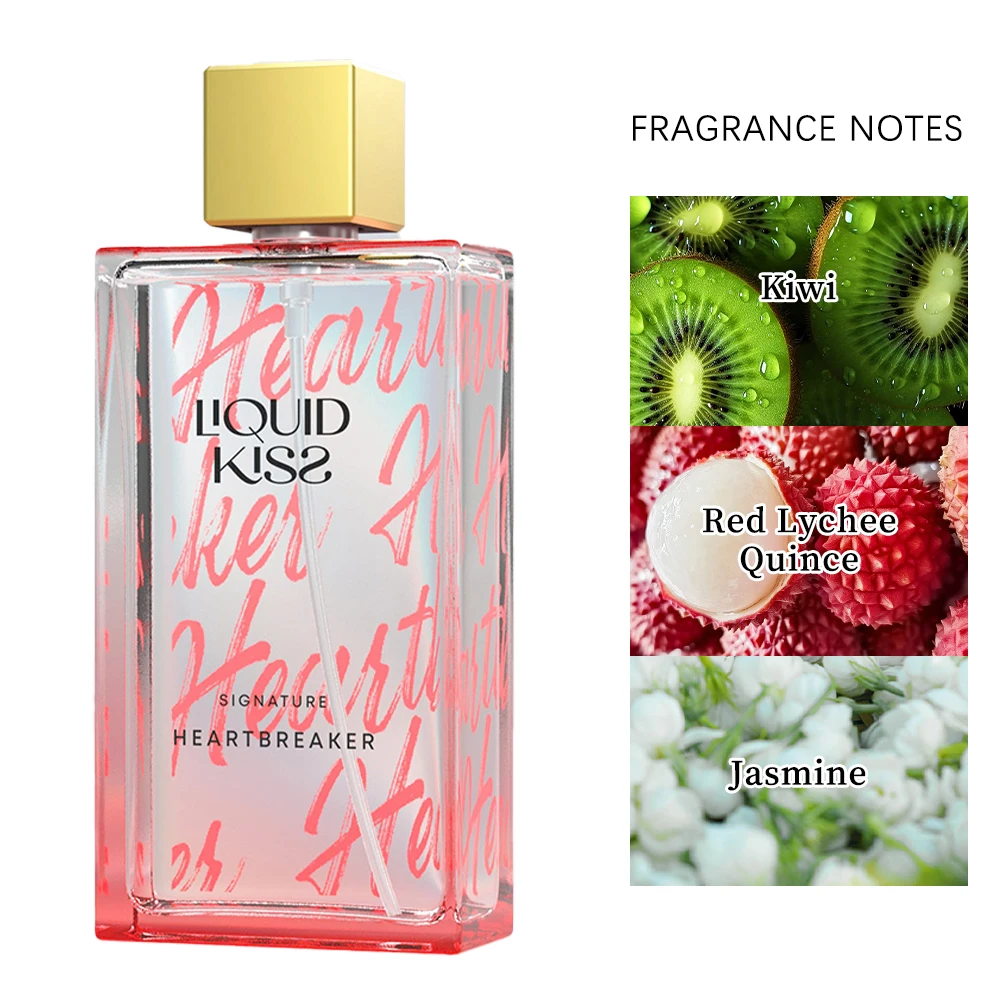 بخاخ سائل KISS De Parfum للنساء ، عطر حلو ، عطور HEARTBREAKER ، ملاحظات الفواكه الزهرية ،