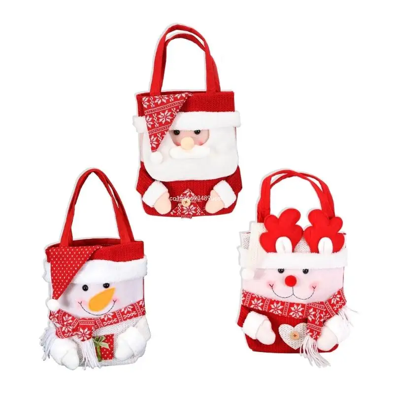 

Functional Knitted Crafted Christmas Goodie Bags for Gifting and Decoration