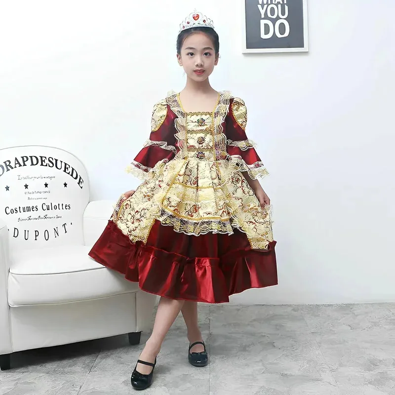 New Children's Princess Dress Prince Performance Costume European Court Set Cinderella Festival Stage Play Costume NMKYDF2025