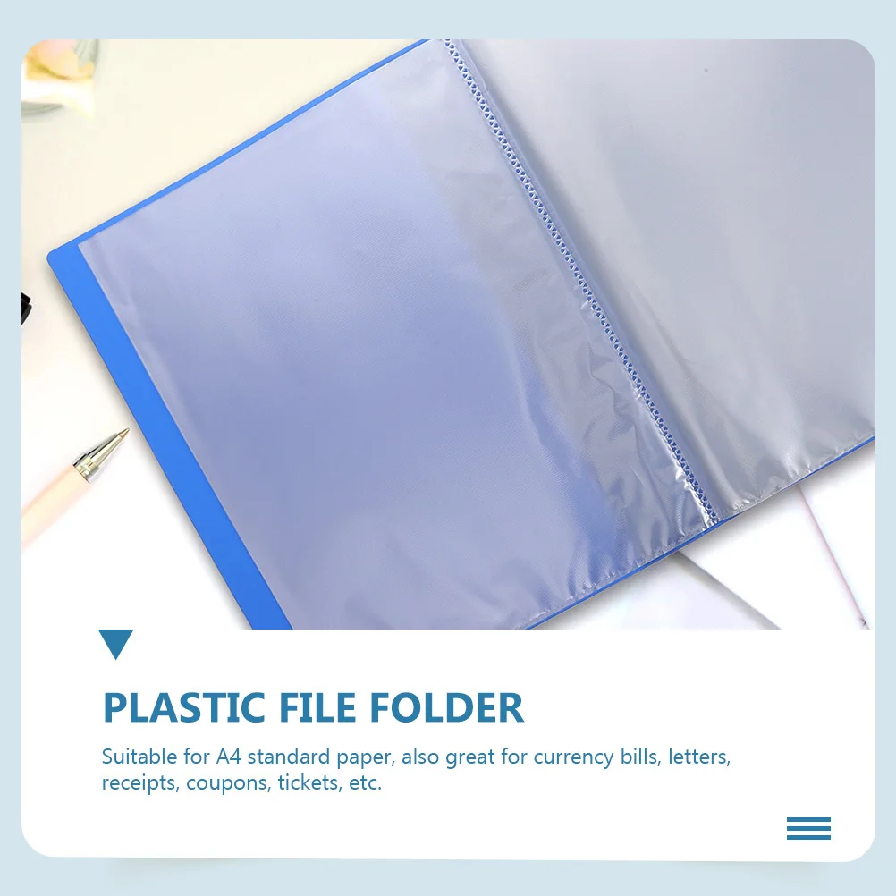 Cartella portadocumenti in plastica formato A4, leggera, portatile, multitasca, per documenti per studenti, ufficio, scuola