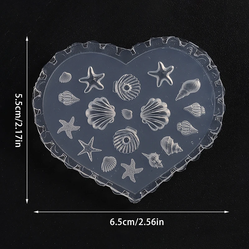 네일 아트 부드러운 실리콘 몰드 쉘 조가비 몰드 3D 실리콘 조각 오션 스타일 DIY 네일 디자인 템플릿 살롱 용 네일 액세서리