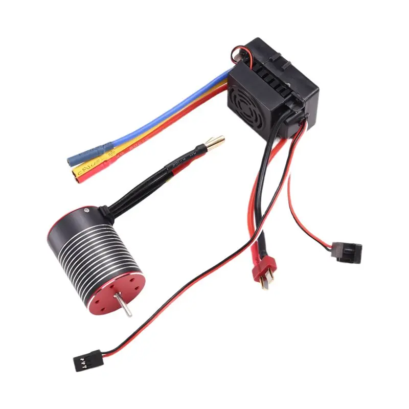 

T24C Waterproof 3650 Brushless Motor With 60A ESC Combo For 1/10 RC Car Truck Parts