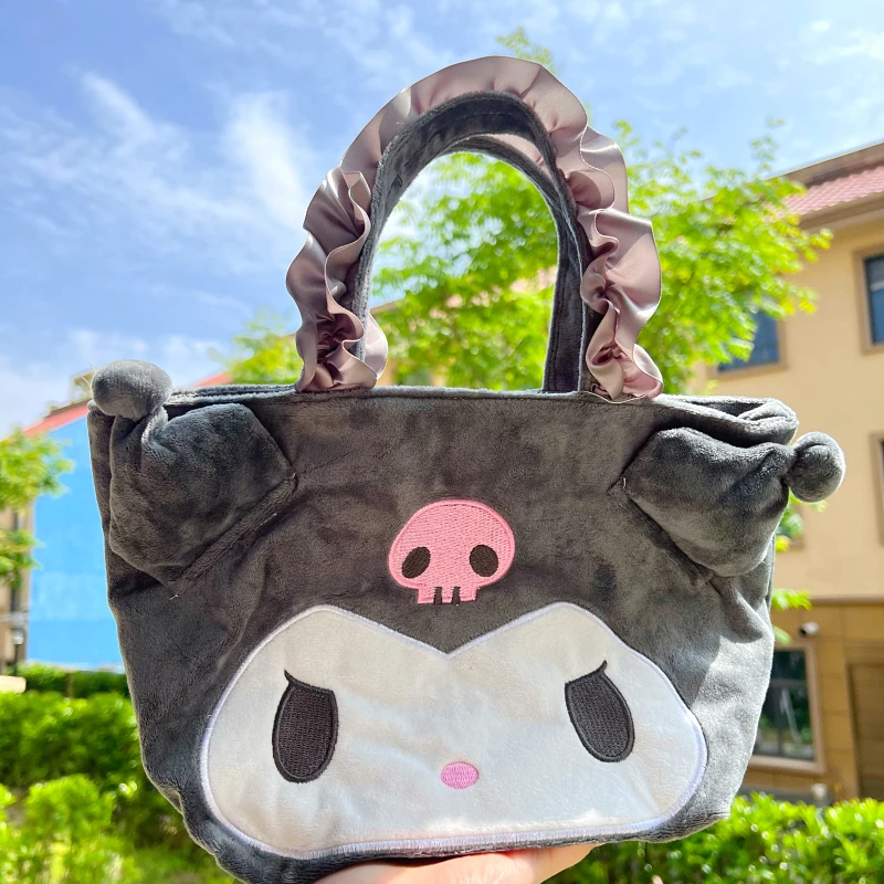 Sanrio Kuromi My Melody Canvas Bag Japanese Style Anime Cinnamoroll Pom Pom Purin Handbag Lolita Bag Birthday Gifts For Girl